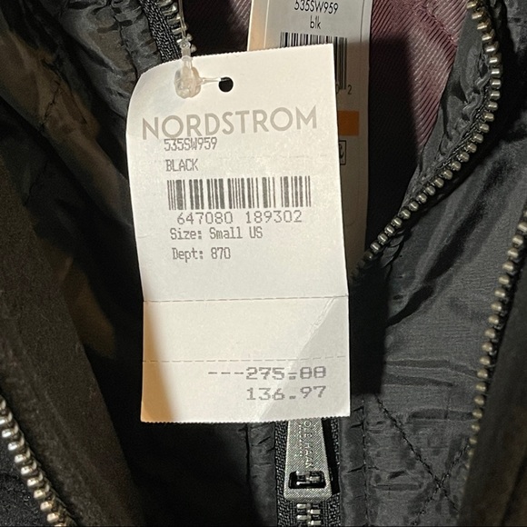 Cole Haan Melon Four-Pocket Faux Leather Trim Detail Button Front Car Coat S - Picture 7 of 7